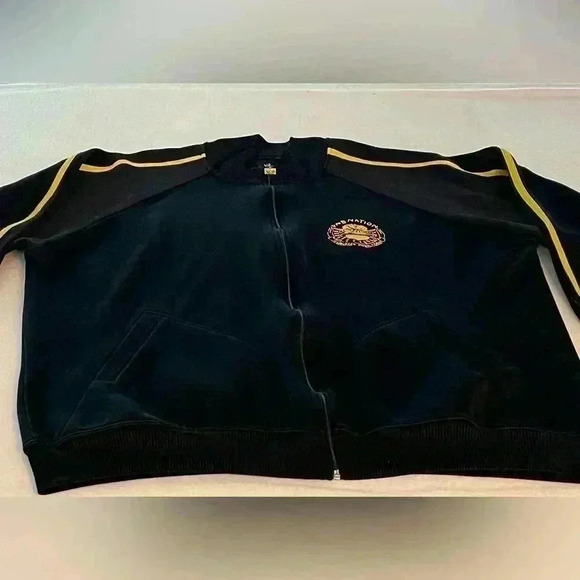 PNB NATION black zip up jacket size 3X in new like condition streetwear hip-hop - Picture 8 of 8